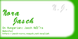 nora jasch business card